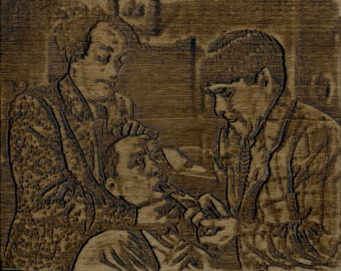 Wood Spindle Photo Engravings