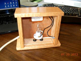 Box Lamp That Holds The Glass Mirror Engraving