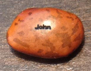 Johns Name Engraved On A Grain Of Rise